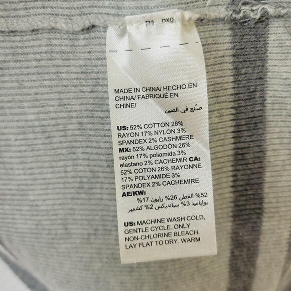 Chico's Long line hooded cardigan Women's Vanity size 1 Cashmere Blend - Picture 6 of 7